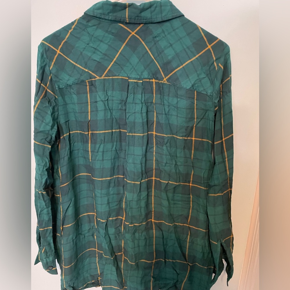 Bundle Nice Plaid Button Up, Soft Brookstone Robe - image 5